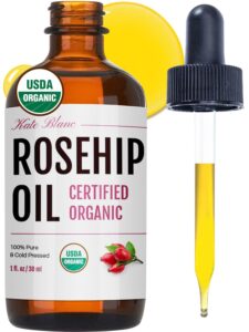 Kate Blanc organic rosehip seed oil dropper bottle