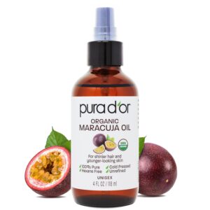 PURA D'OR organic maracuja passion fruit oil bottle