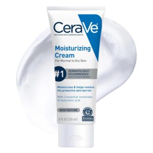 "CeraVe Moisturizing Cream jar with ceramides for hydration"