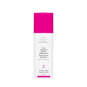 "Drunk Elephant TLC Framboos Glycolic Night Serum exfoliators for mature skin"